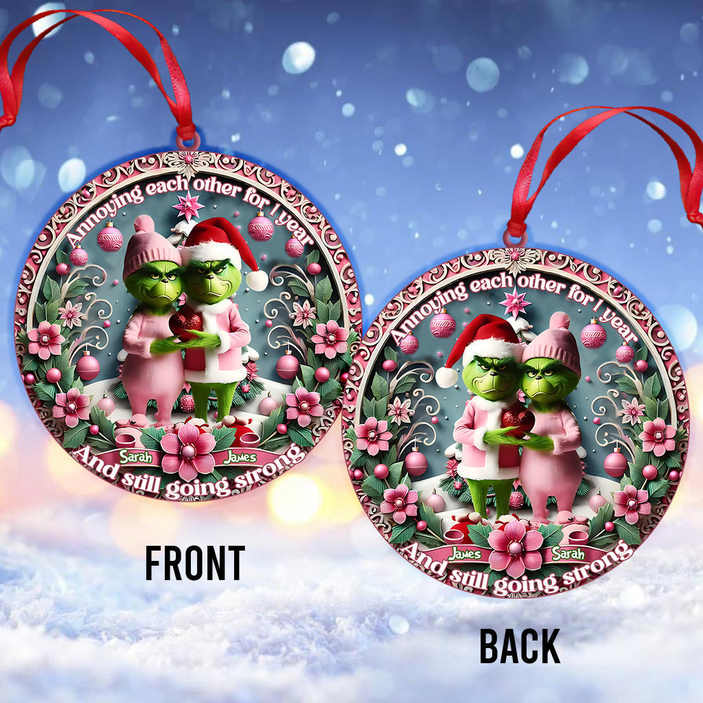 Personalized Christmas Ornament Custom Name Gift for Couple