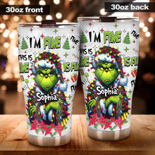 Load image into Gallery viewer, Personalized Grinch Tumbler Christmas Gift for Mom with Name
