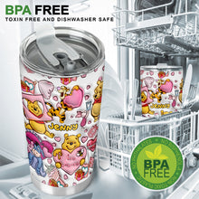 Load image into Gallery viewer, Personalized Winnie the Pooh Mouse Tumbler Custom Name Gift for Valentine's Day
