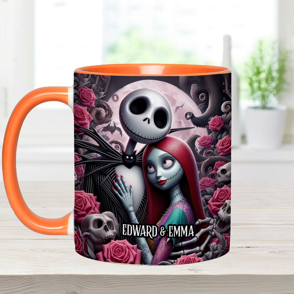 Personalized Nightmare Accent Mug Custom Names Gift for Couples
