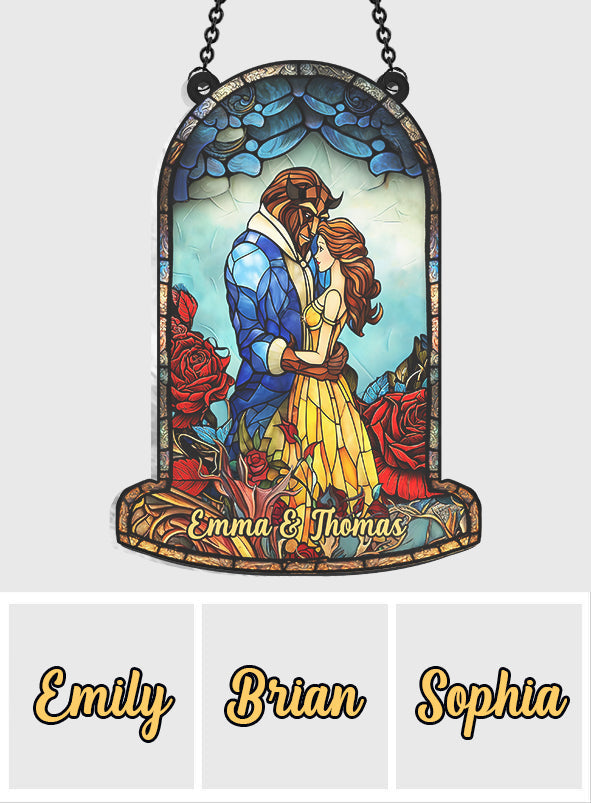 Personalized Couple Suncatcher Ornament Gift for Home Decor