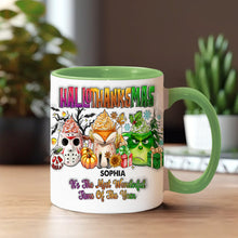 Load image into Gallery viewer, Personalized Hallothanksmas Accent Mug Custom Name Gift
