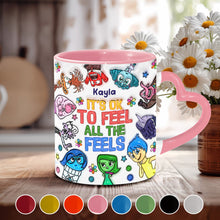 Load image into Gallery viewer, Personalized Heart Handle Mug Custom Name Gift for Mom
