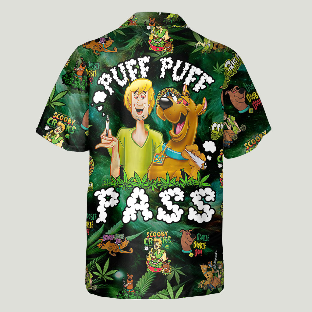 Personalized Puff Puff Pass Hawaiian Shirt Custom Name Gift