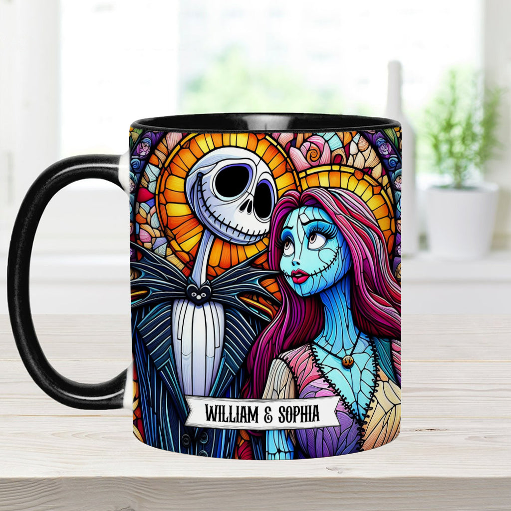 Personalized Jack and Sally Accent Mug Custom Couples Gift