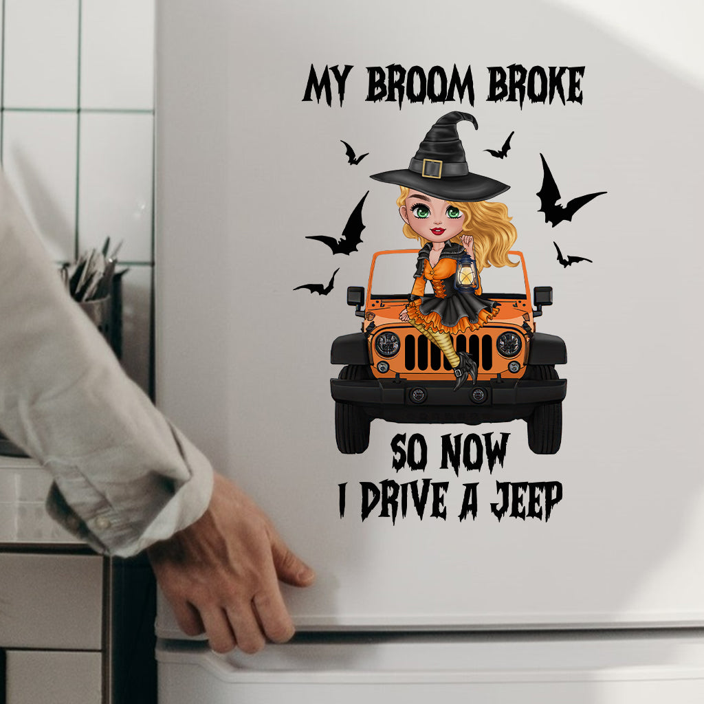 Personalized Witch Decal for Car, Jeep, Halloween Gift