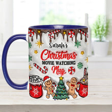 Load image into Gallery viewer, Personalized Christmas Movie Watching Mug Custom Name Gift
