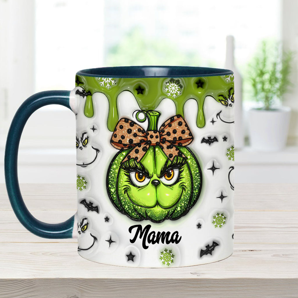 Personalized Grinchy Grandma Accent Mug Custom Name Gift