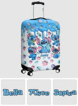 Load image into Gallery viewer, Personalized Ohana Luggage Cover Custom Name Travel Gift
