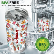 Load image into Gallery viewer, Personalized Tumbler with Snacks Design Custom Name Gift
