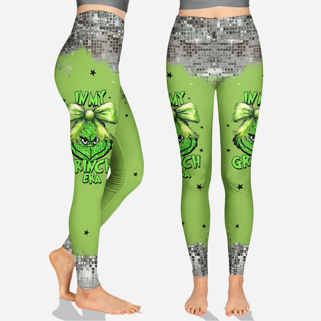 Personalized Grinch Era Hoodie and Leggings Set Gift for Christmas