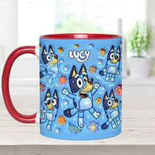 Load image into Gallery viewer, Personalized Dog Accent Mug Custom Name Unique Gift for Kids
