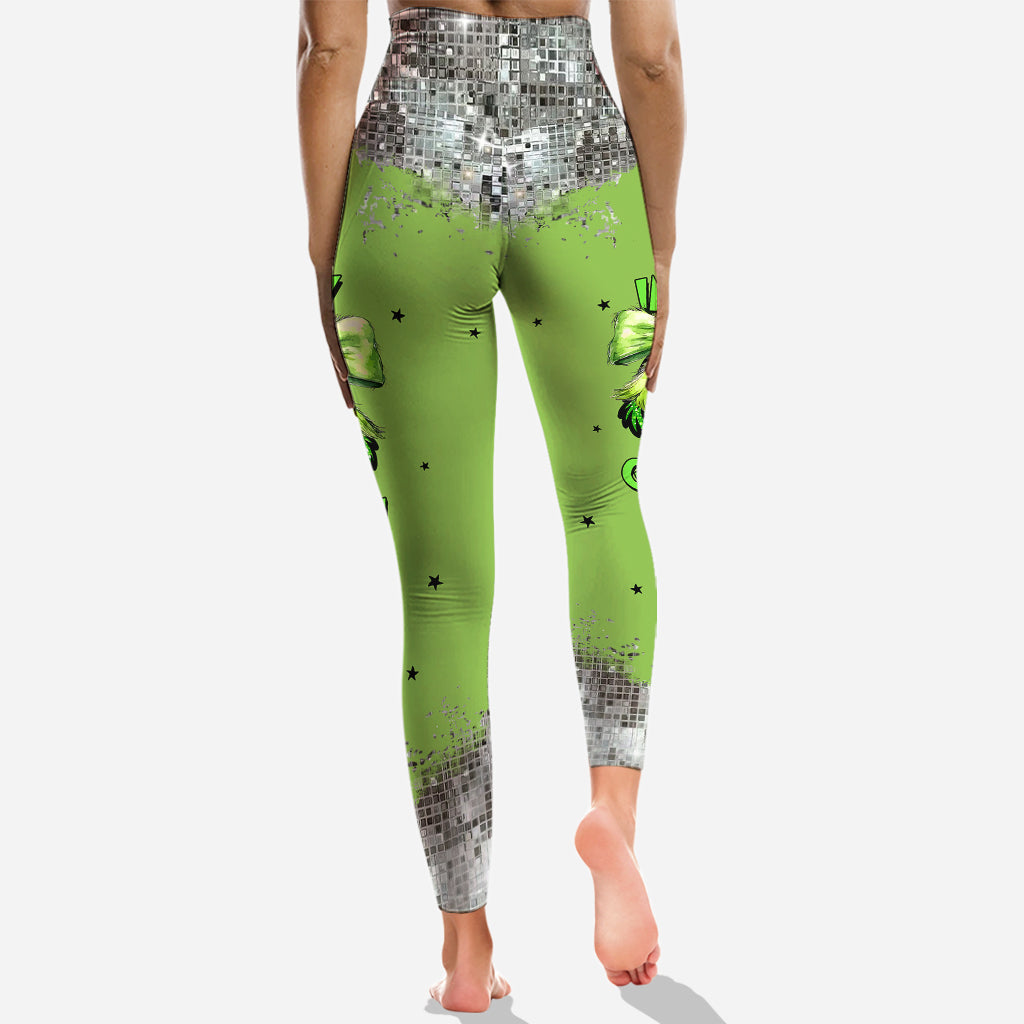 Personalized Grinch Era Hoodie and Leggings Set Gift for Christmas