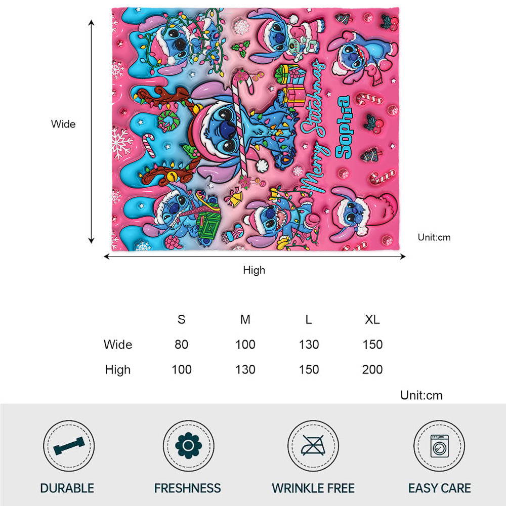 Personalized Ohana Blanket Custom Name Christmas Gift