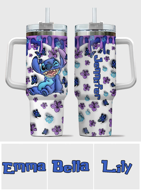 Personalized Ohana Tumbler with Handle Custom Name Gift Idea
