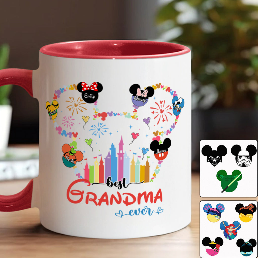 Personalized Grandma Accent Mug Custom Name Gift for Mother's Day