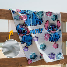 Load image into Gallery viewer, Personalized Ohana Beach Towel Custom Name Gift for Family
