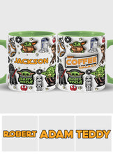 Load image into Gallery viewer, Personalized The Force Accent Mug Custom Name Gift for Star Wars Fans
