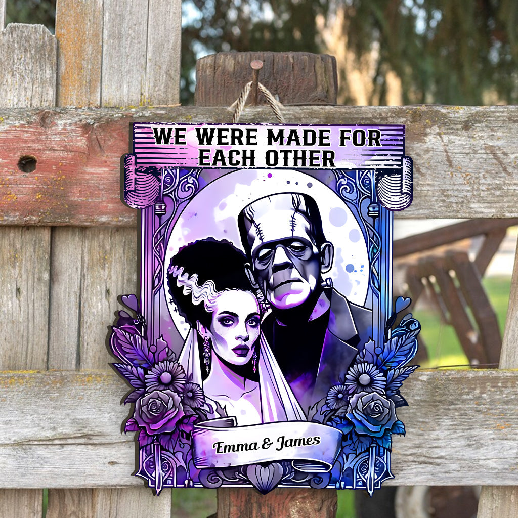 Personalized Custom Shaped Wood Sign for Couples - Unique Gift