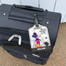 Load image into Gallery viewer, Personalized Leather Luggage Tag Travel Partners Gift for Couples
