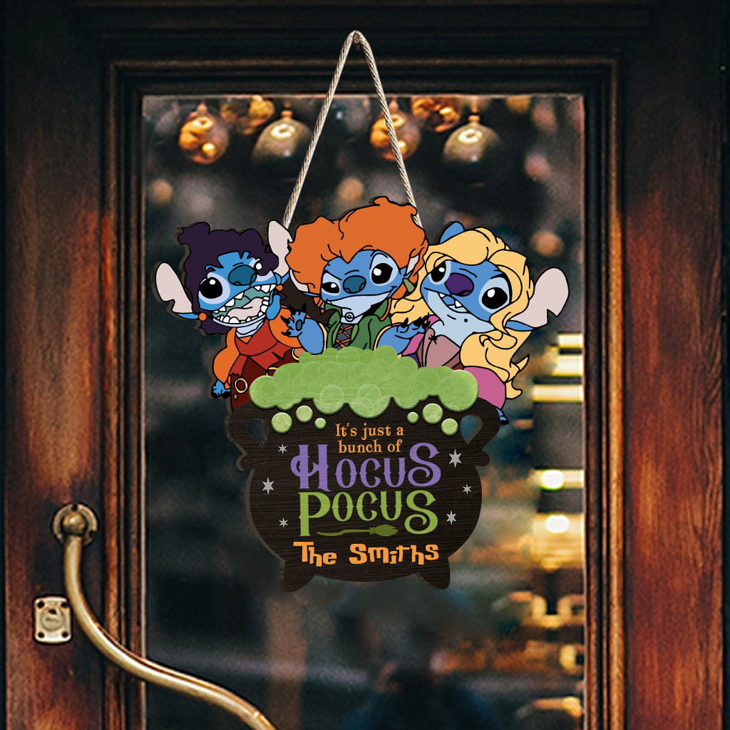 Personalized Hocus Pocus Ohana Custom Wood Sign for Halloween