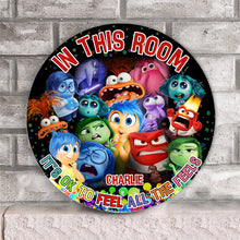Load image into Gallery viewer, Personalized Round Wood Sign with Custom Name for Kids' Room
