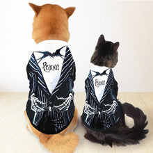 Load image into Gallery viewer, Personalized Skellington Dog Shirt Custom Pet Costume

