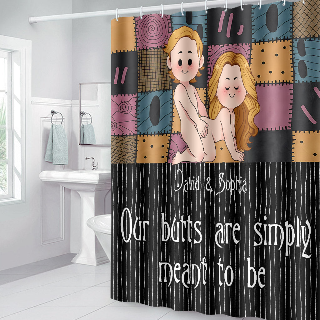 Personalized Nightmare Bathroom Curtain & Mats Set for Couples