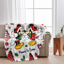 Load image into Gallery viewer, Personalized Christmas Mouse Blanket Gift for Family

