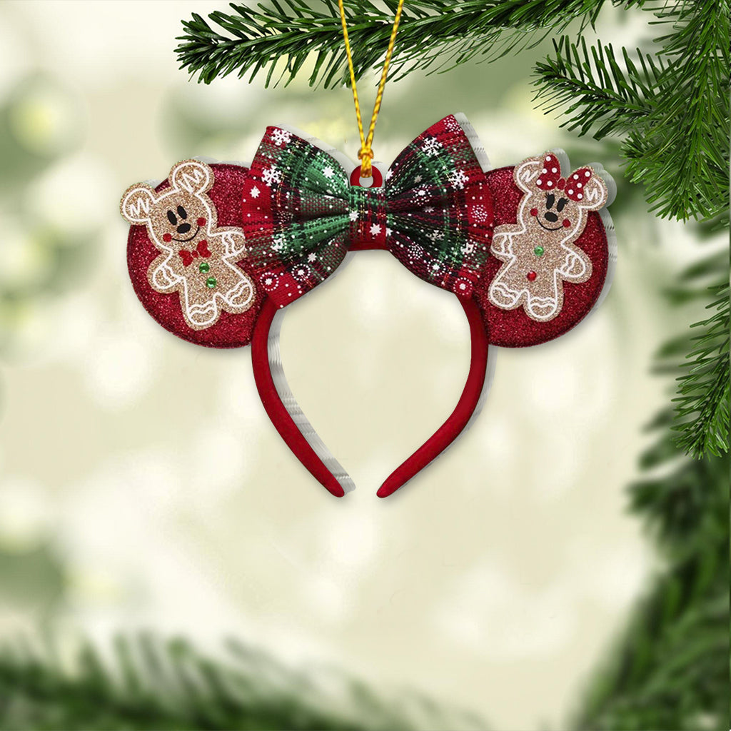 Personalized Christmas Mouse Ears Ornament Custom Name Gift