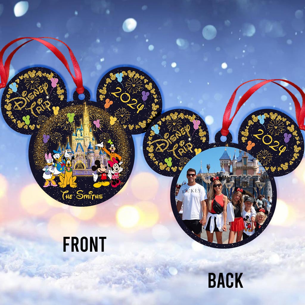 Personalized Family Photo Mouse Ornament Custom Gift for Christmas