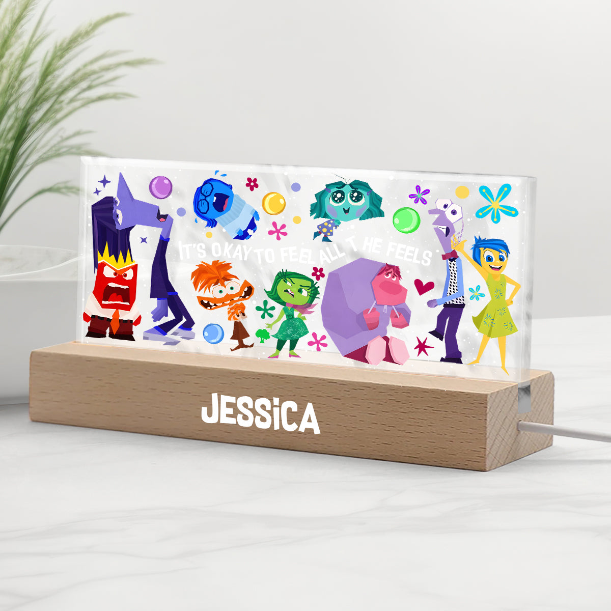 Personalized Shaped LED Night Light Custom Name Gift for Mom