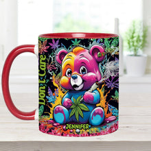 Load image into Gallery viewer, Personalized Don't Care Bear Weed Accent Mug Custom Name Gift
