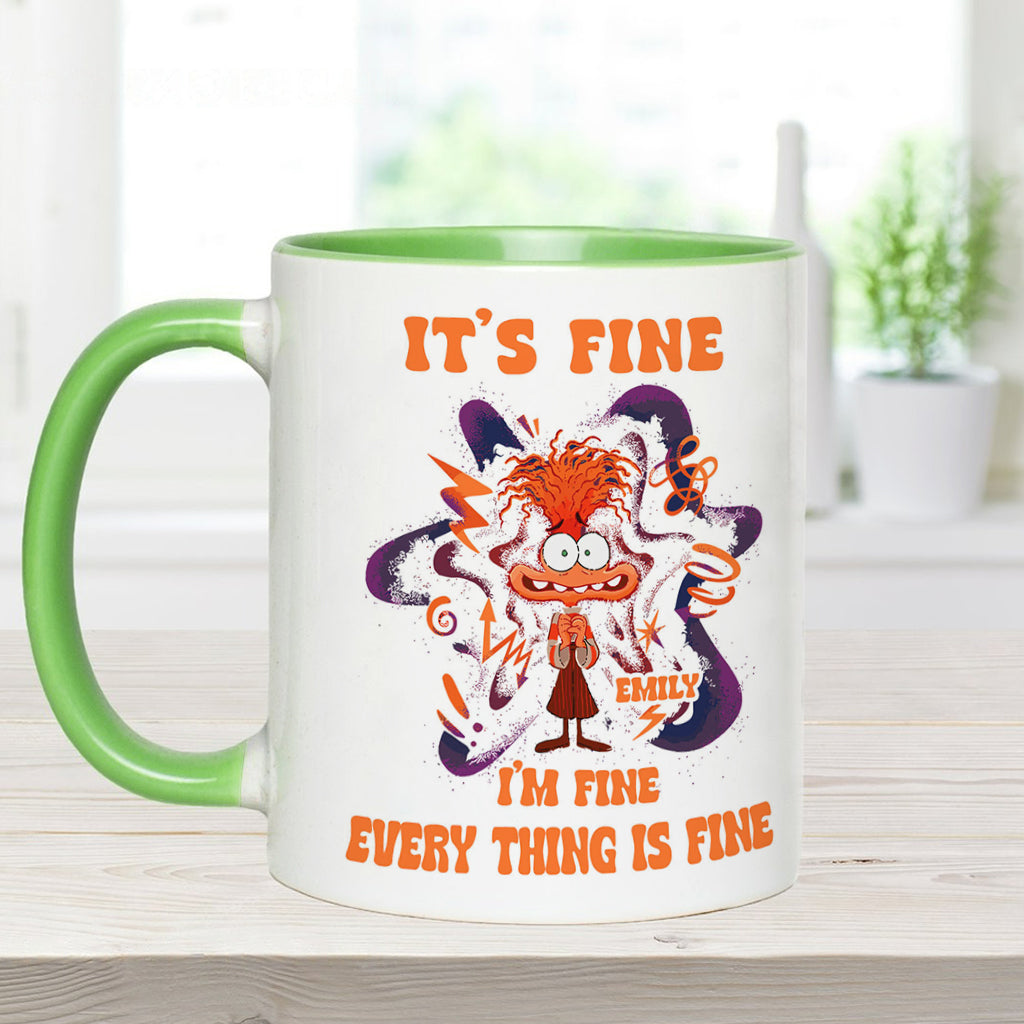 Personalized Accent Mug Cute Anxiety Design Gift for Graduation