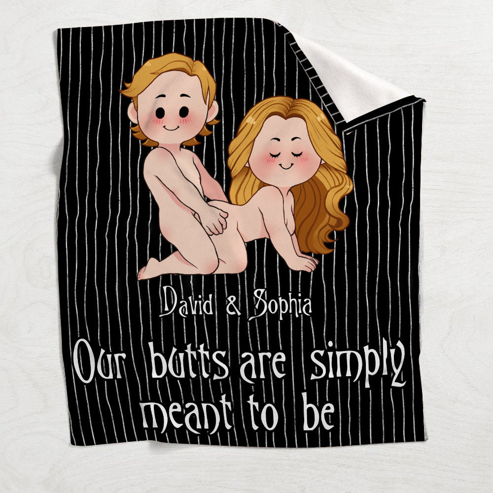 Personalized Naughty Blanket Custom Name Gift for Couples