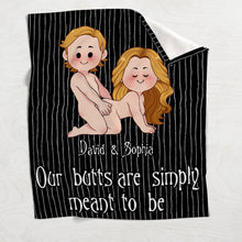 Load image into Gallery viewer, Personalized Naughty Blanket Custom Name Gift for Couples
