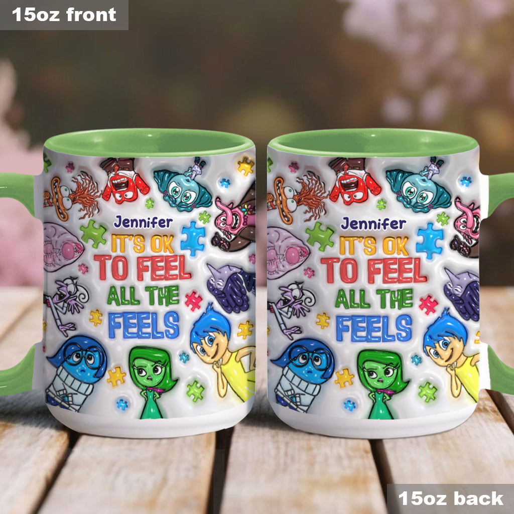 Personalized Autism Awareness Accent Mug for Kids | Custom Name Gift