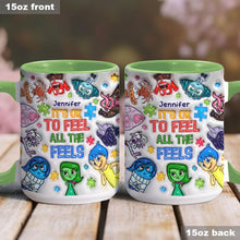 Load image into Gallery viewer, Personalized Autism Awareness Accent Mug for Kids | Custom Name Gift
