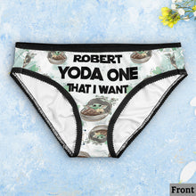 Load image into Gallery viewer, Personalized Yoda One That I Want Lace Briefs for Women
