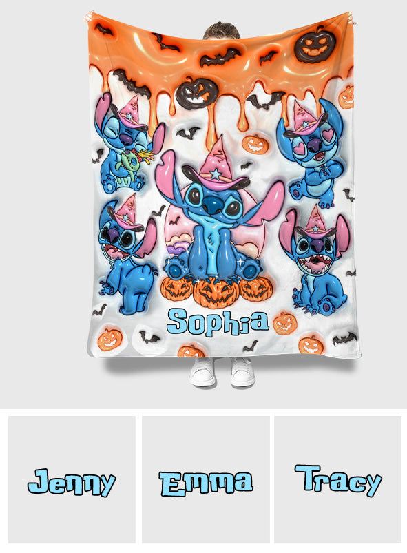 Personalized Spooky Ohana Blanket for Kids | Halloween Gift