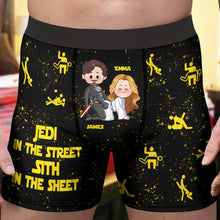 Load image into Gallery viewer, Personalized Jedi Sith Men's Boxer Briefs Custom Name Gift

