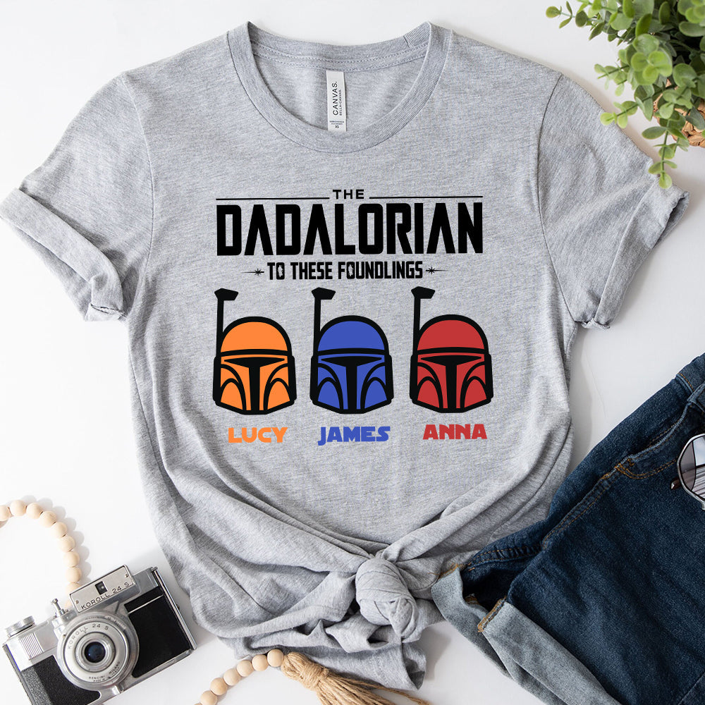 Personalized Dadalorian T-Shirt & Hoodie Gift for Dad | Custom Family Names