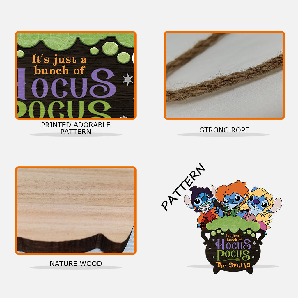 Personalized Hocus Pocus Ohana Custom Wood Sign for Halloween