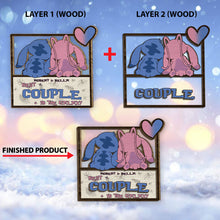 Load image into Gallery viewer, Custom Ohana 2 Layered Wood Sign Gift for Couple Anniversary
