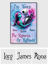 Load image into Gallery viewer, Personalized Nightmare Before Christmas Canvas Print Gift for Couples
