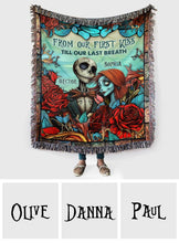 Load image into Gallery viewer, Personalized Woven Blanket Custom Couple Design Gift for Christmas
