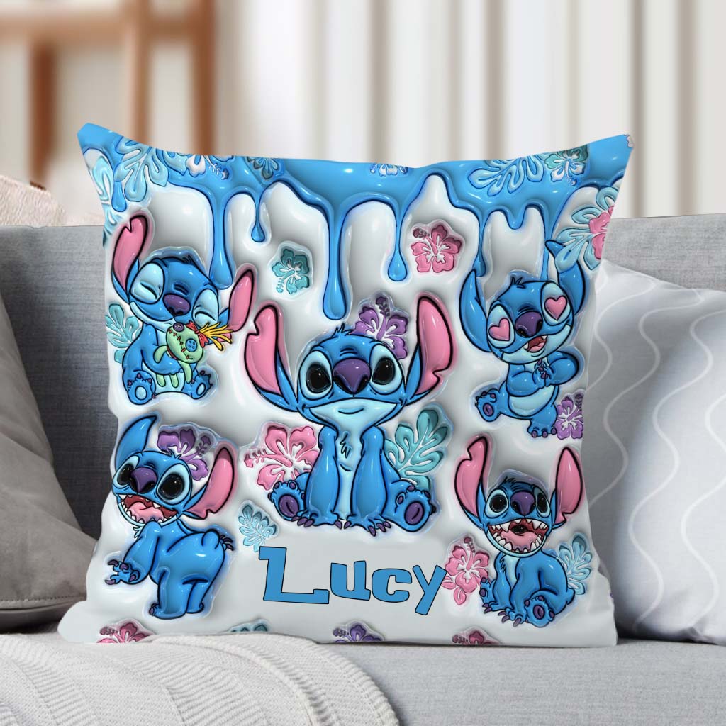 Personalized Throw Pillow with Ohana Design for Family Gift