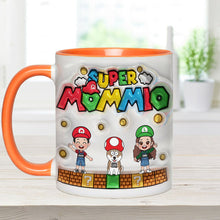 Load image into Gallery viewer, Personalized Super Mommy Accent Mug Custom Name Gift for Mom
