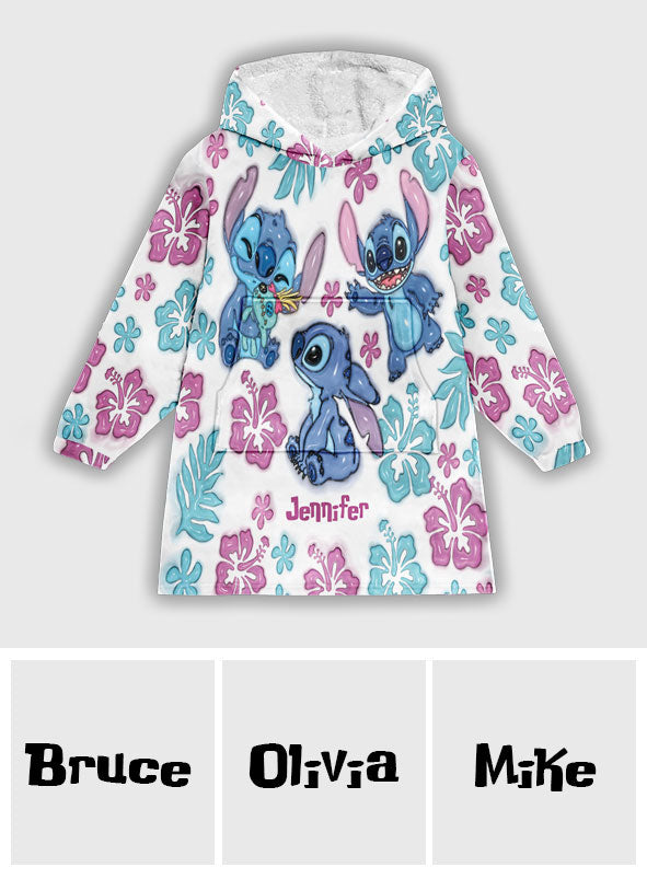 Personalized Ohana Blanket Hoodie Ultra-Soft Custom Gift for Kids