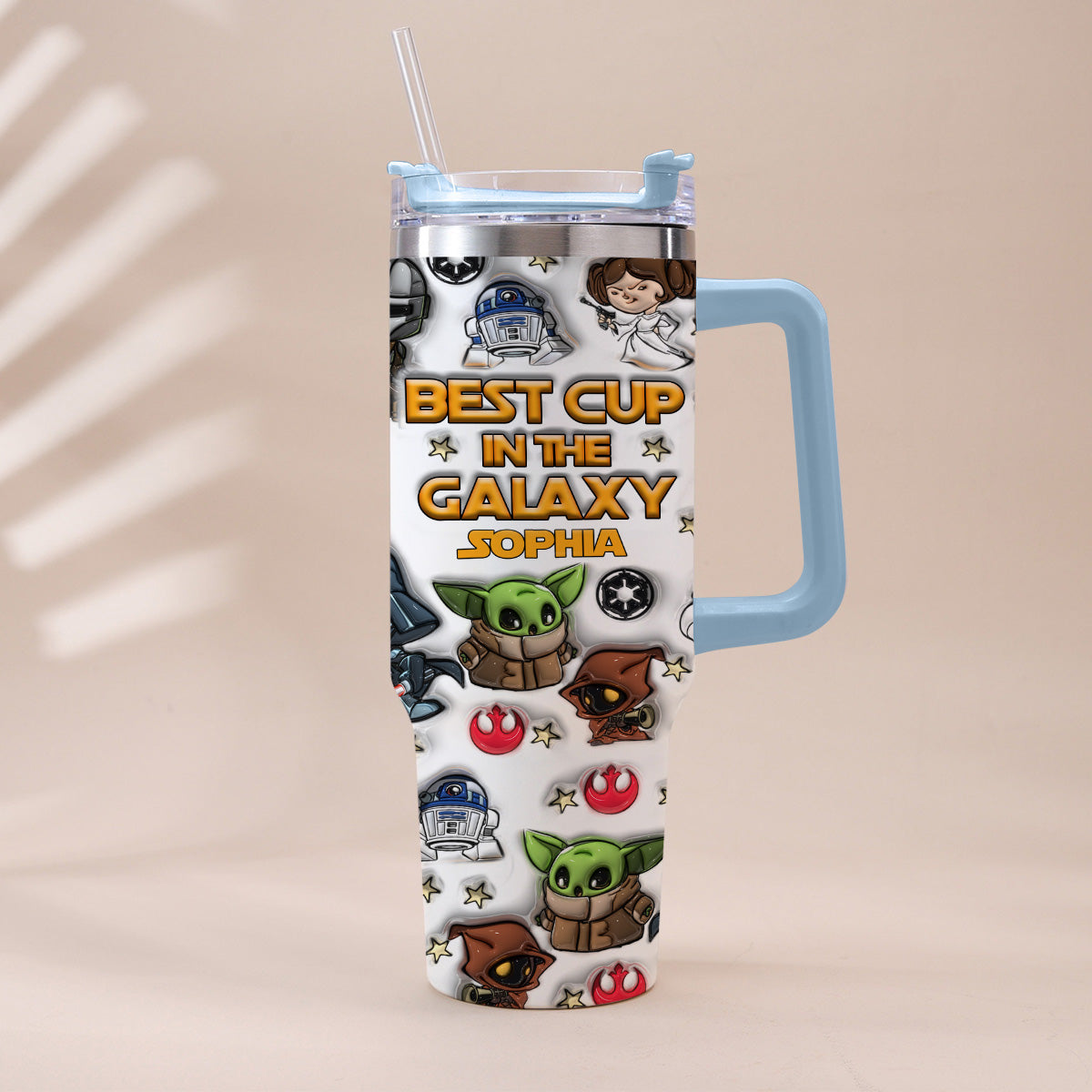 Personalized Galaxy Tumbler with Handle Gift for Kids - Custom Name